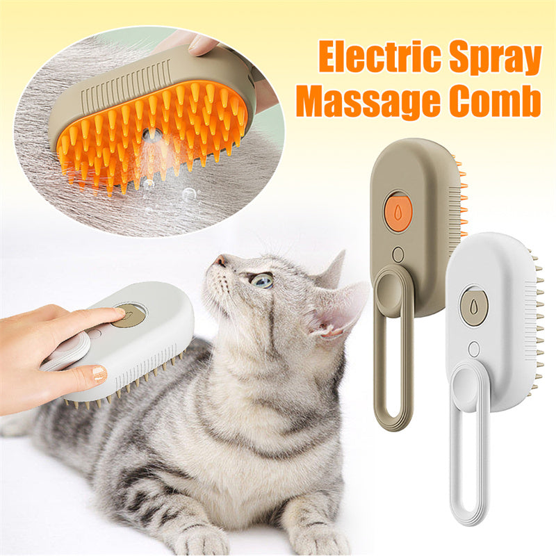 Ultimate 3-in-1 Electric Pet Grooming Brush - Steam Massage & Effortless Hair Removal for Cats & Dogs