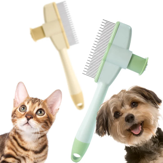 Transform Your Kitten's Grooming Routine with the Ultimate Cat Grooming Brush & Massage Comb - Effortlessly Remove Hair and Detangle Knots!