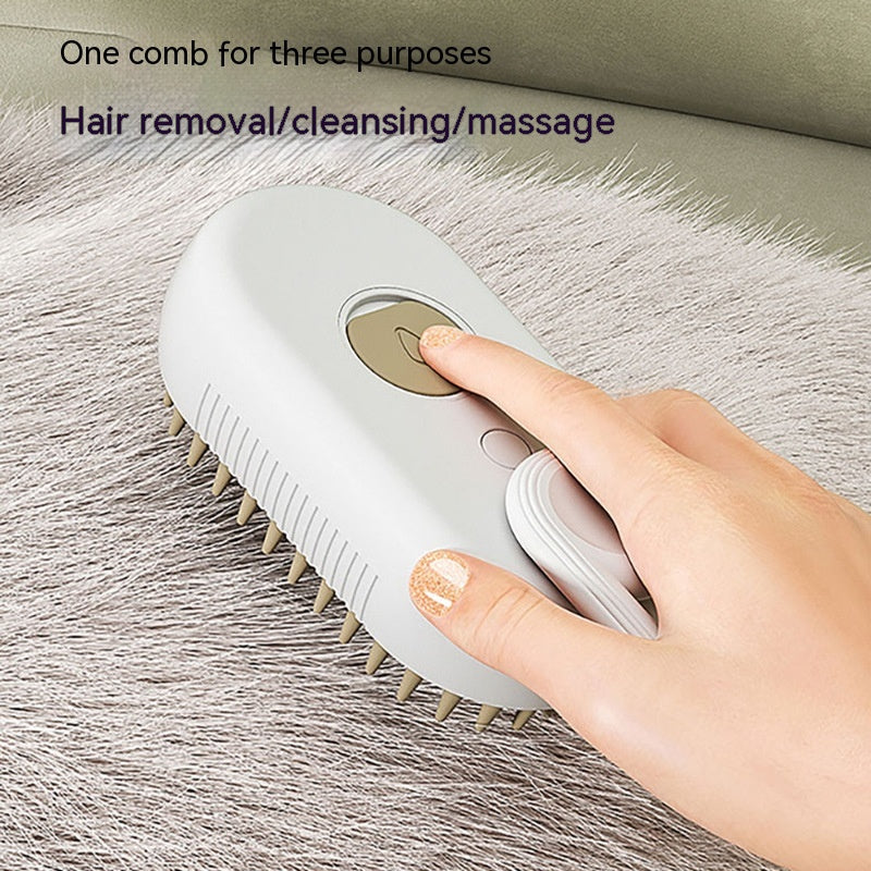 Ultimate 3-in-1 Electric Pet Grooming Brush - Steam Massage & Effortless Hair Removal for Cats & Dogs